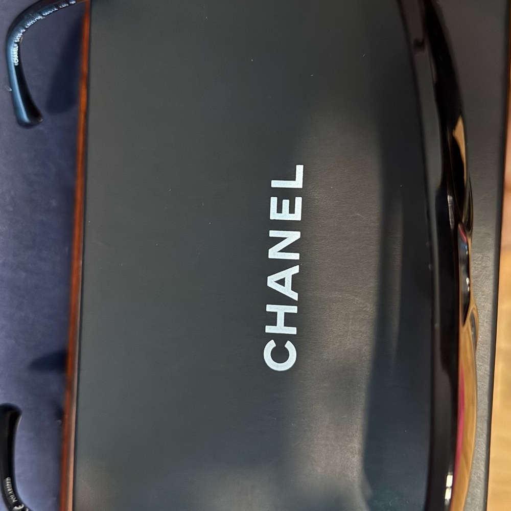 CHANEL Glossy Black Sunglasses